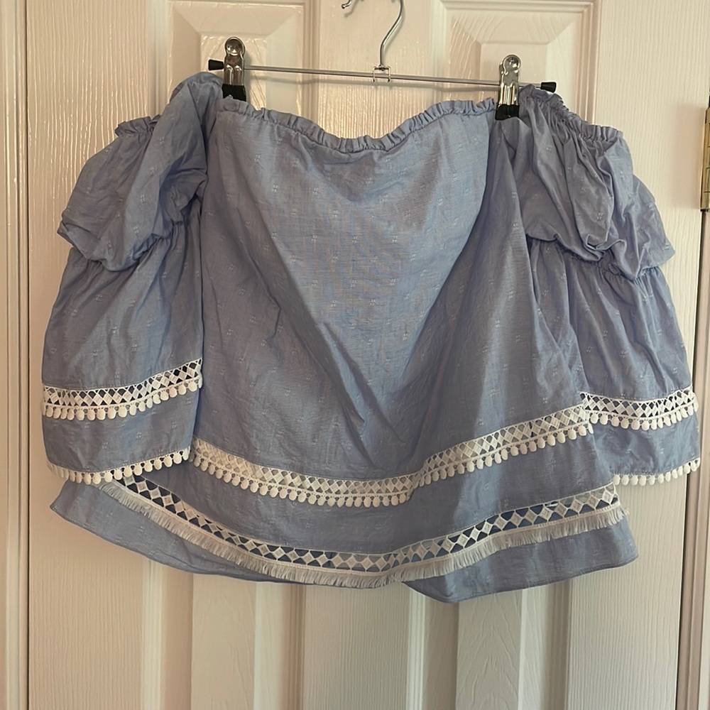 WhiteHouse BlackMarket off-the-shoulder ruffle top